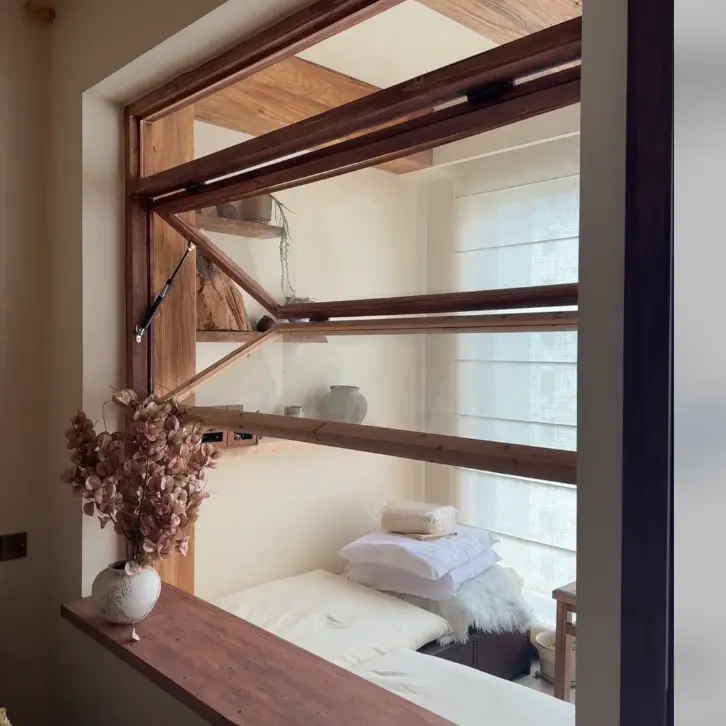 Okna z górnymi zawiasami ze stopu aluminium